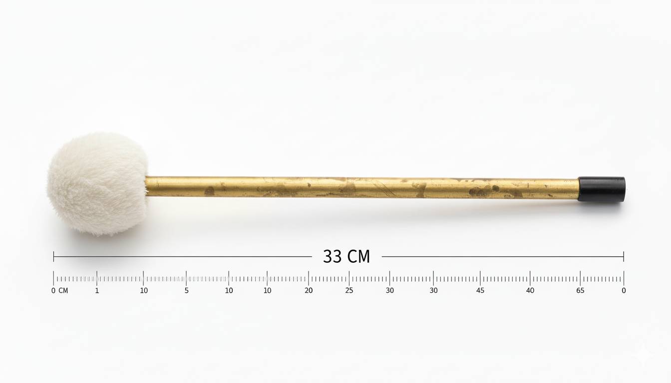 Maza oficial de 33 cm para la Campana Armonizadora de Harmony Gongs, diseñada para obtener un sonido limpio y estable.